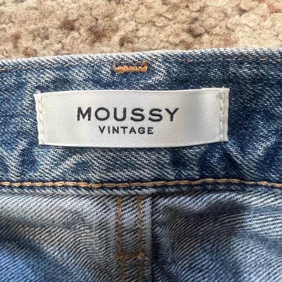 Moussy Vintage Women’s Straight Distressed Blue Washed Jeans Denim Pants Size 27 - Picture 9 of 13